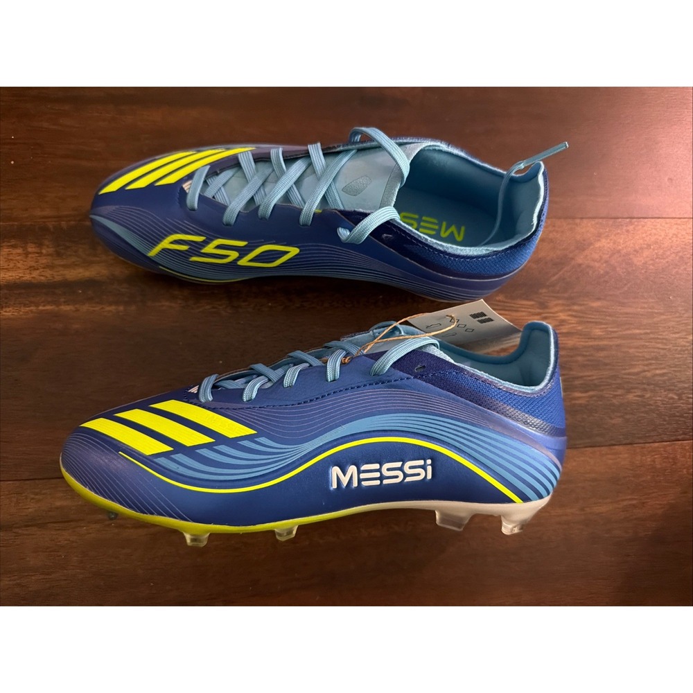 New Adidas Mens F50 Messi Elite FG Soccer Cleats Size 4 Blue